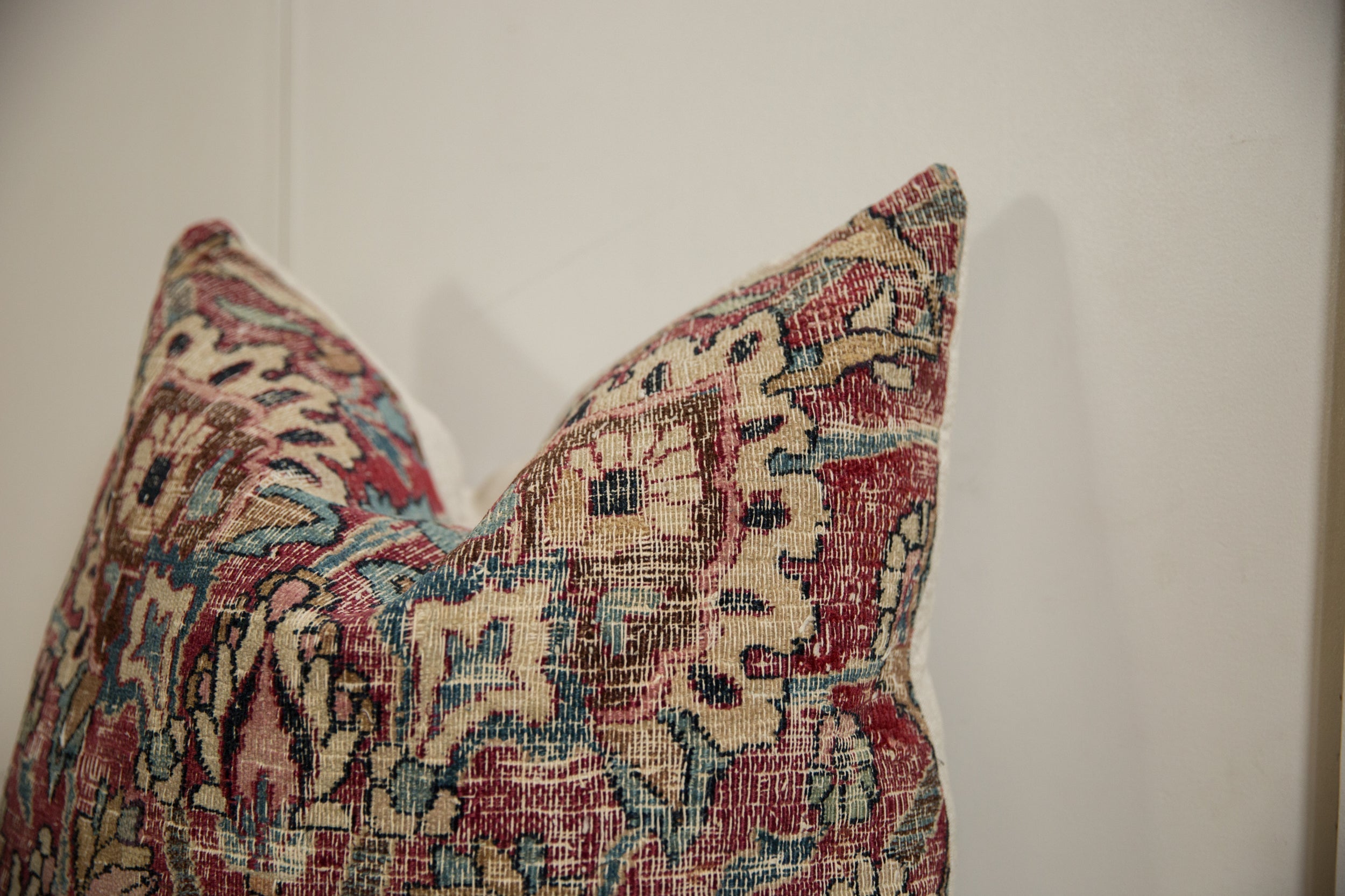 Vintage Meshed Rug Fragment Pillow