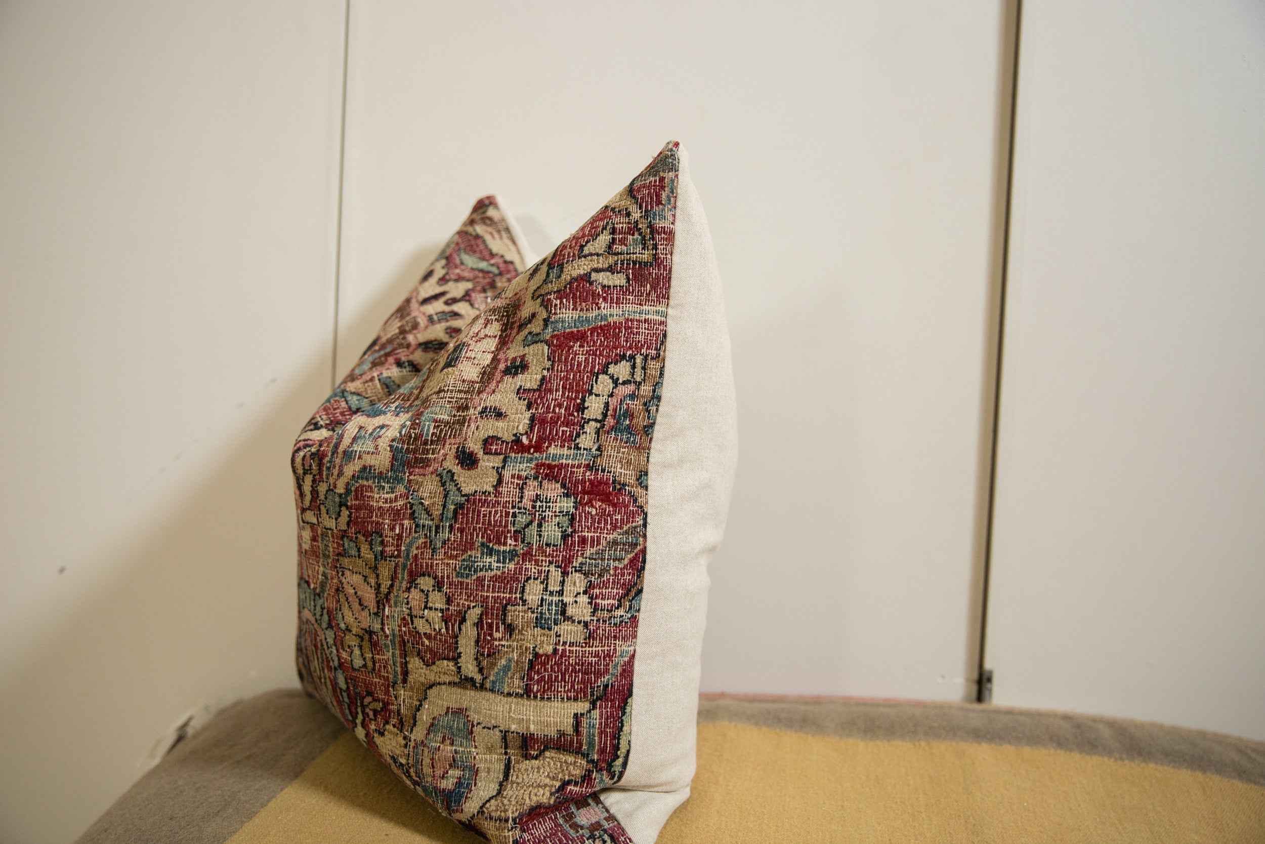Vintage Meshed Rug Fragment Pillow
