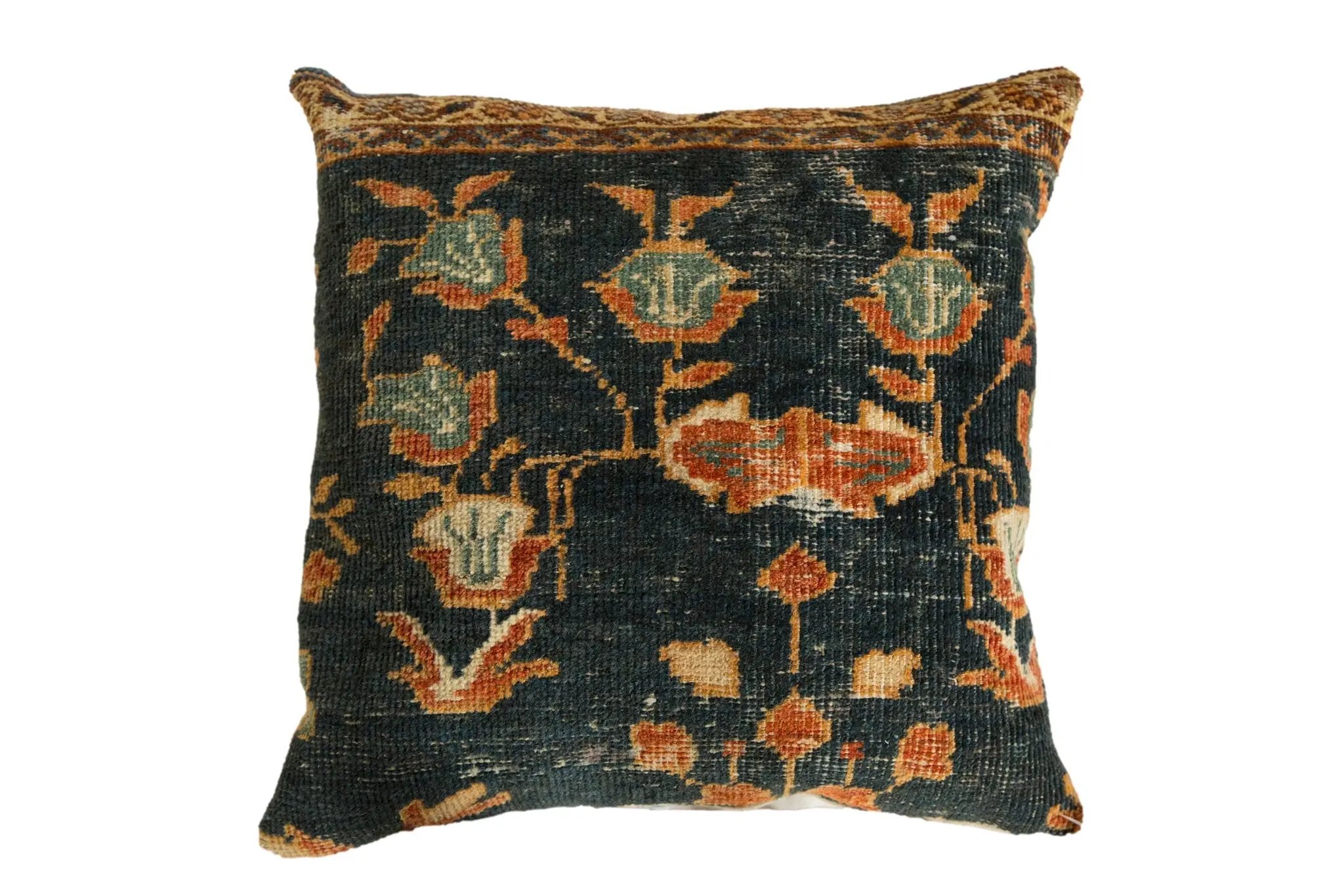 Antique Ziegler Mahal Rug Fragment Pillow