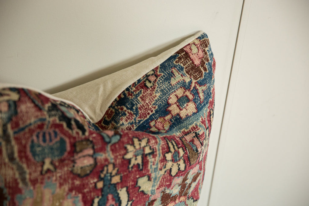Vintage Meshed Rug Fragment Pillow