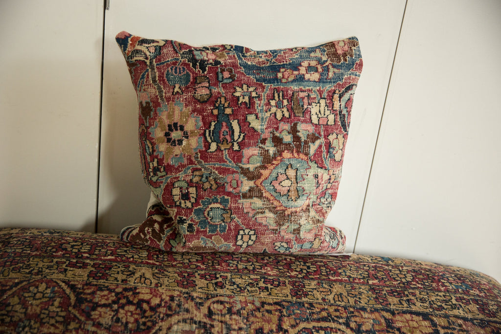 Vintage Meshed Rug Fragment Pillow