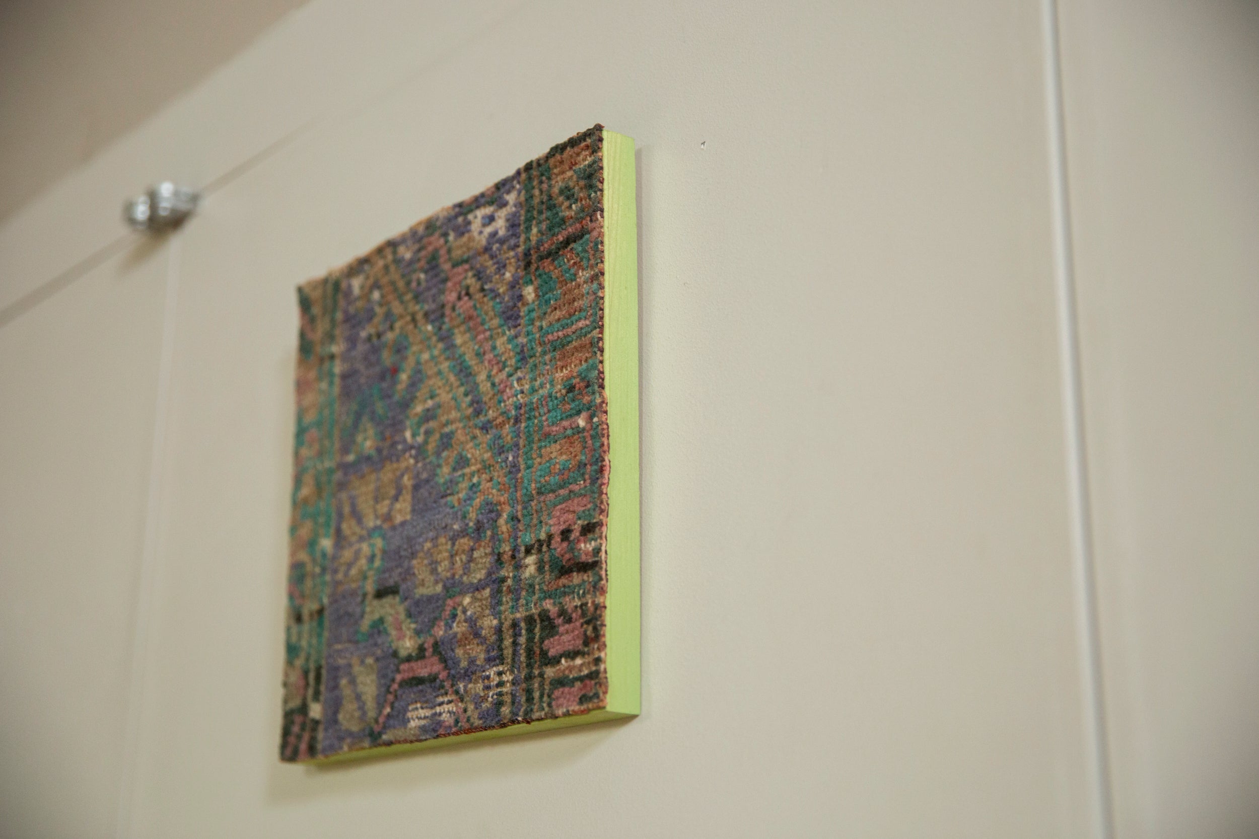 Decorative Vintage Anatolian Rug Fragment Art