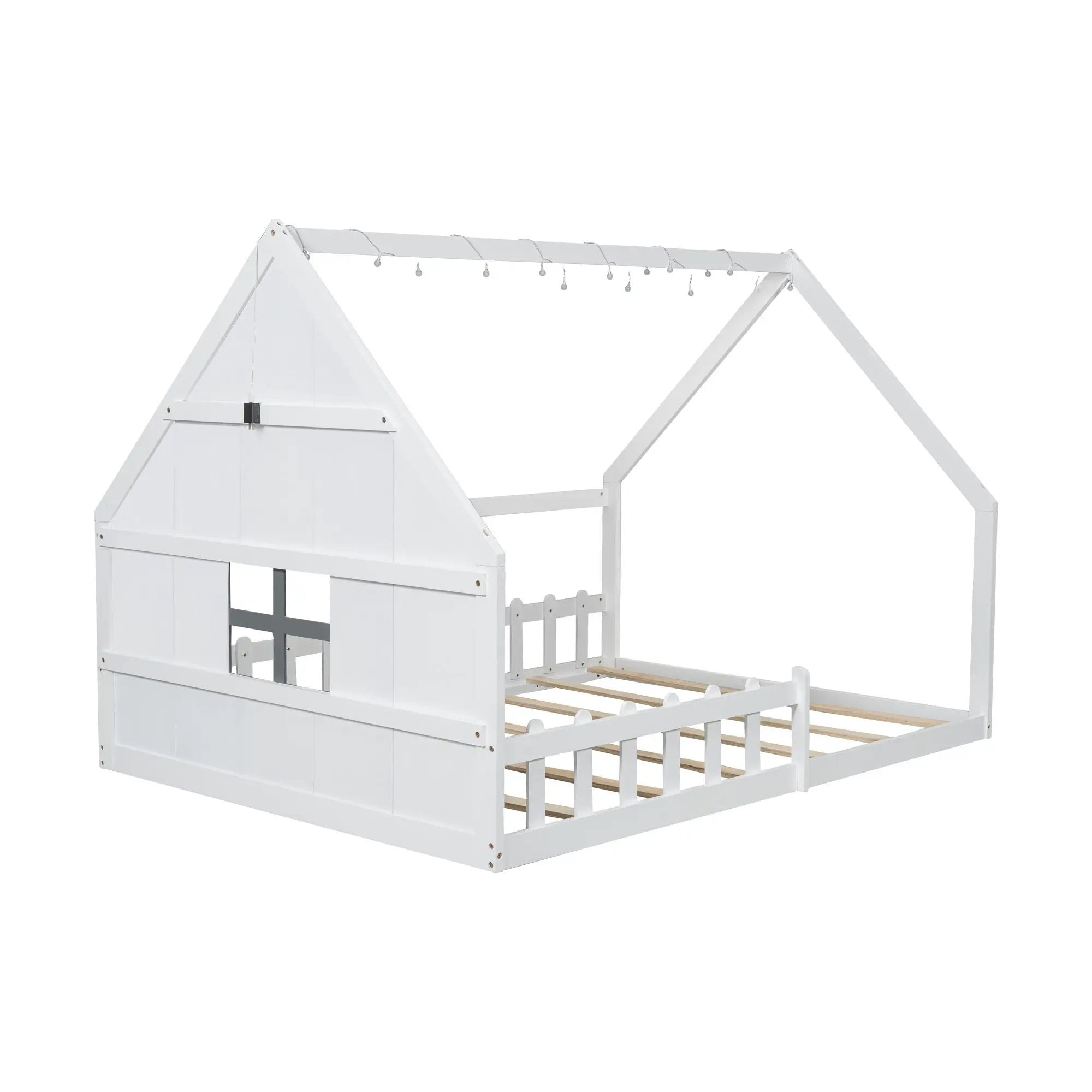 House Bed With Window And Fence