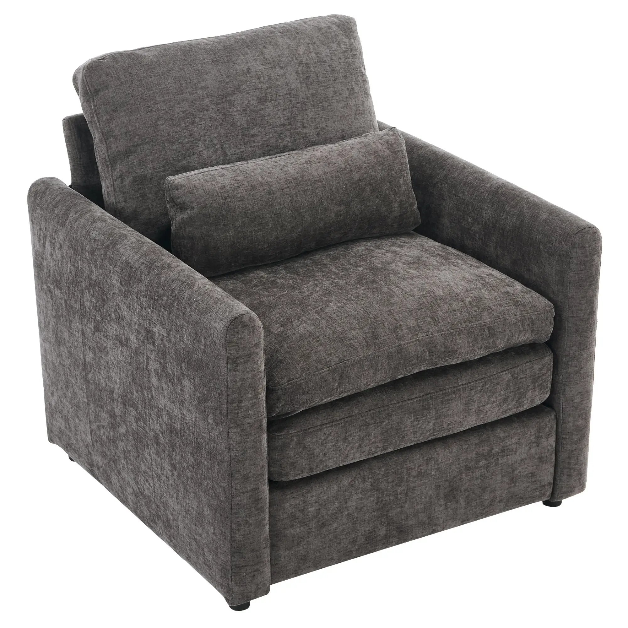 Cozy Upholstered Cushion Armchair For Living Room