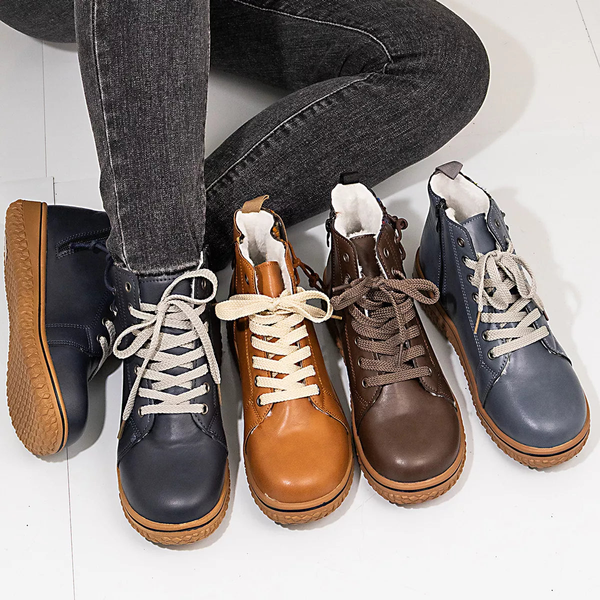 Round Toe Platform Boots