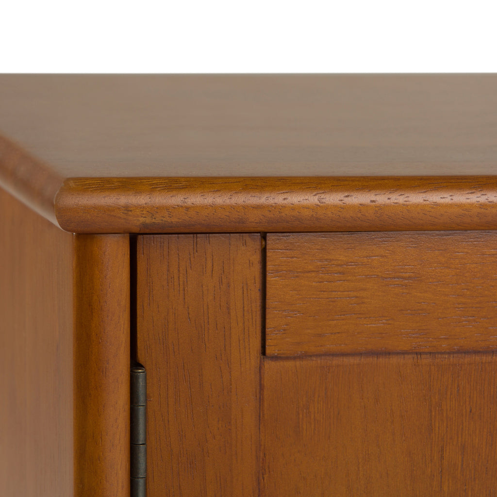 Draper - Mid Century Low TV Media Stand - Teak Brown