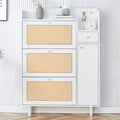 Modern minimalist storage cabinet, Japanese rattan shoe cabinet, bed top cabinet, small home furniture. Suitable for corridors and living rooms. GZ-DI-03