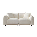 Mid Century Modern Couch 2-Seater Sofa for Livingroom, Beige