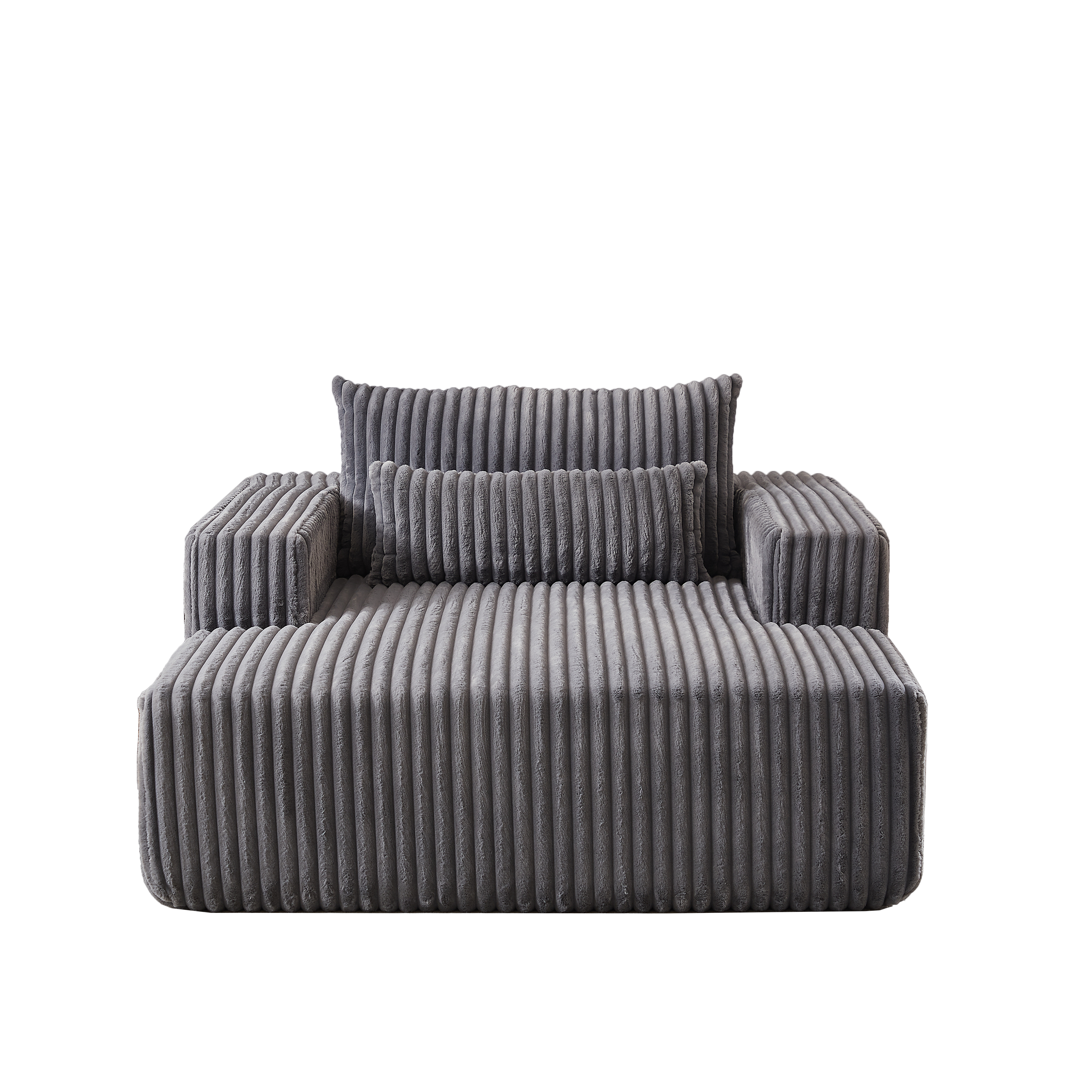 75-Inch Corduroy Sponge Sofa Lounge Chair,No Assembly Required,Fluffy Modern Sleeper Chair for Indoor Living Room Bedroom