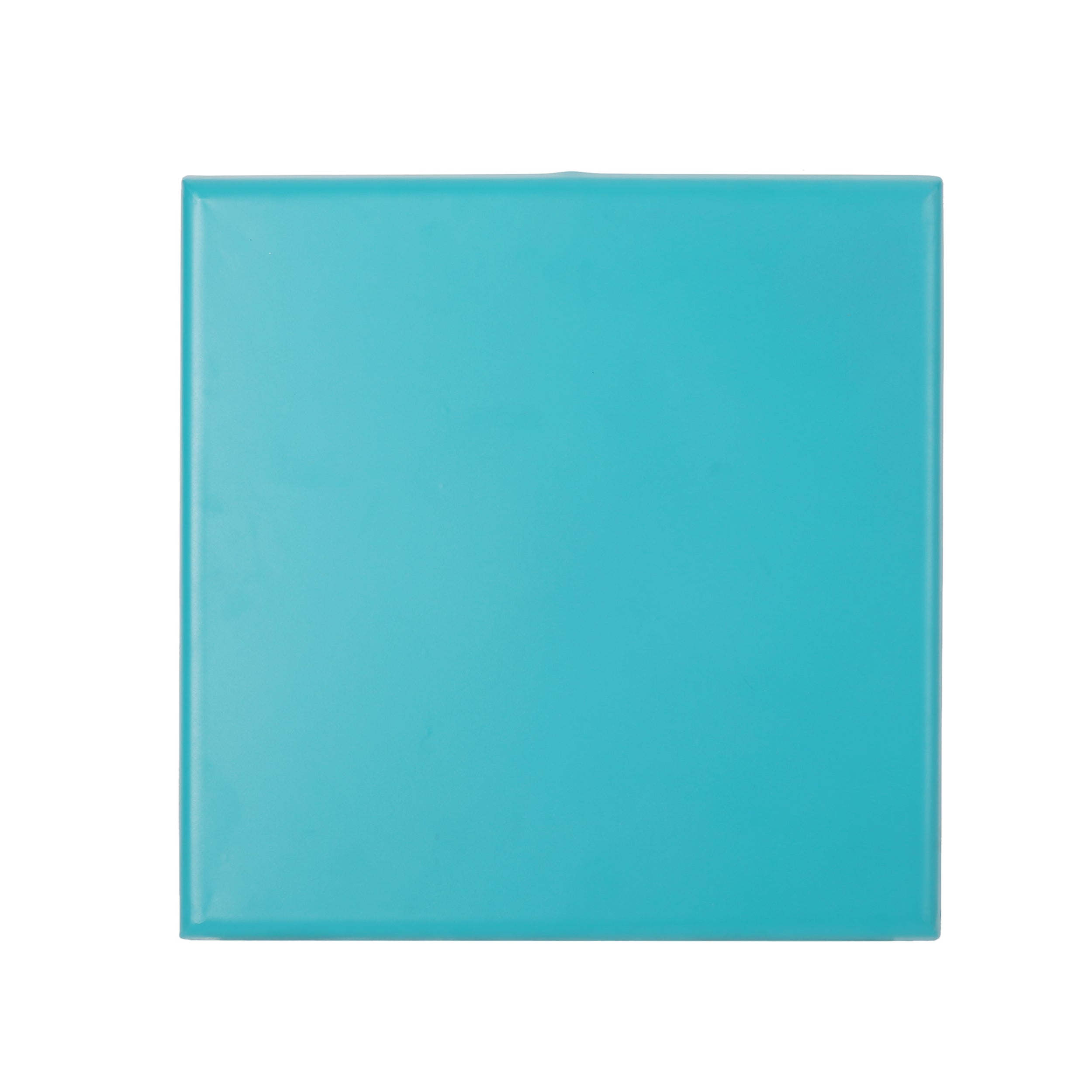 18' Outdoor Steel Side Table with X-Shape Bottom Crossing Legs, Teal