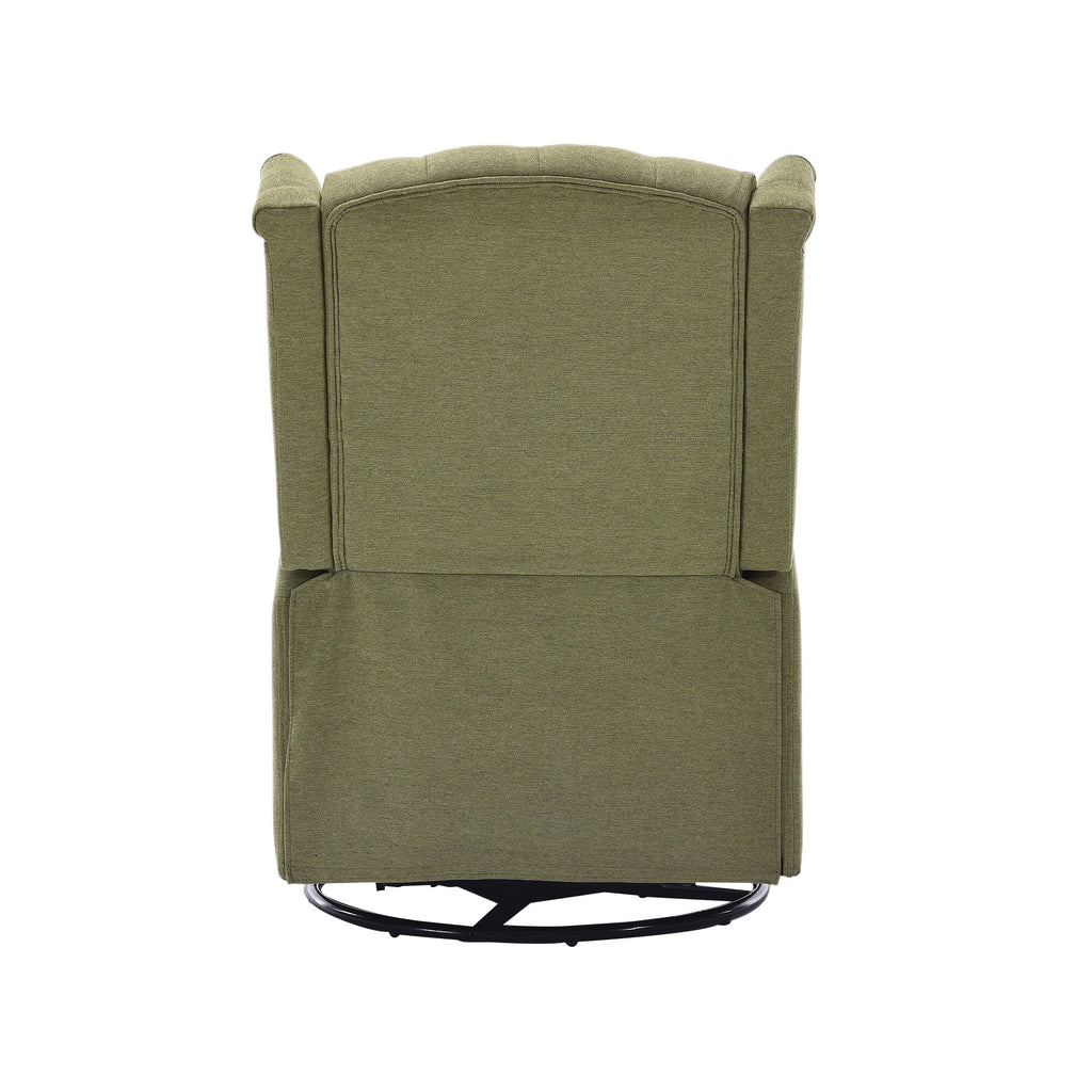 COOLMORE Rocking Recliner Chair,360 Degree Swivel Nursery Rocking Chair,Glider Chair,Modern Small Rocking Swivel Recliner Chair for Bedroom,Living Room Chair Home Theater Seat (Ovive Green)