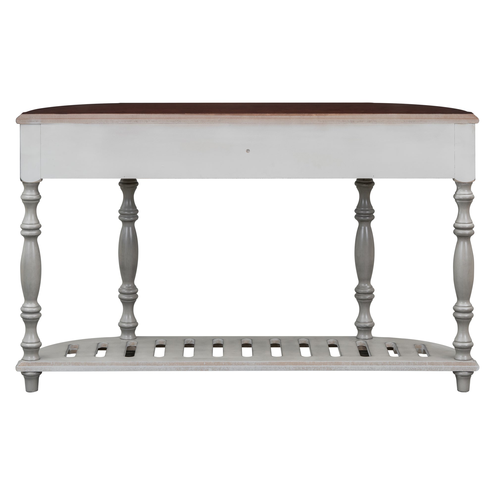 U_STYLE 52''Modern and Contemporary Curved Console Table Sofa Table Entryway Table for Hallway Living Room with 4 Drawers and 1 Shelf