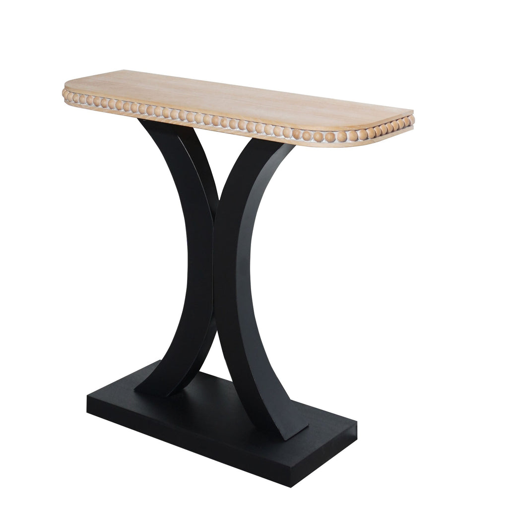Wood Console Table, Elegant Half-Moon Console Table,35in Small Entryway Table, Thin Sofa Table, Side Table, Display Table, for Hallway, Bedroom, Living Room, Foyer