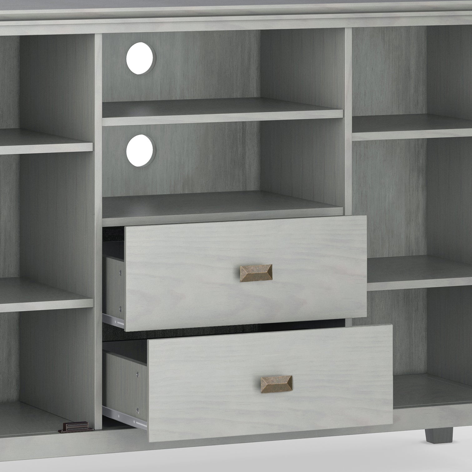 Artisan - Tall TV Media Stand - Fog Grey