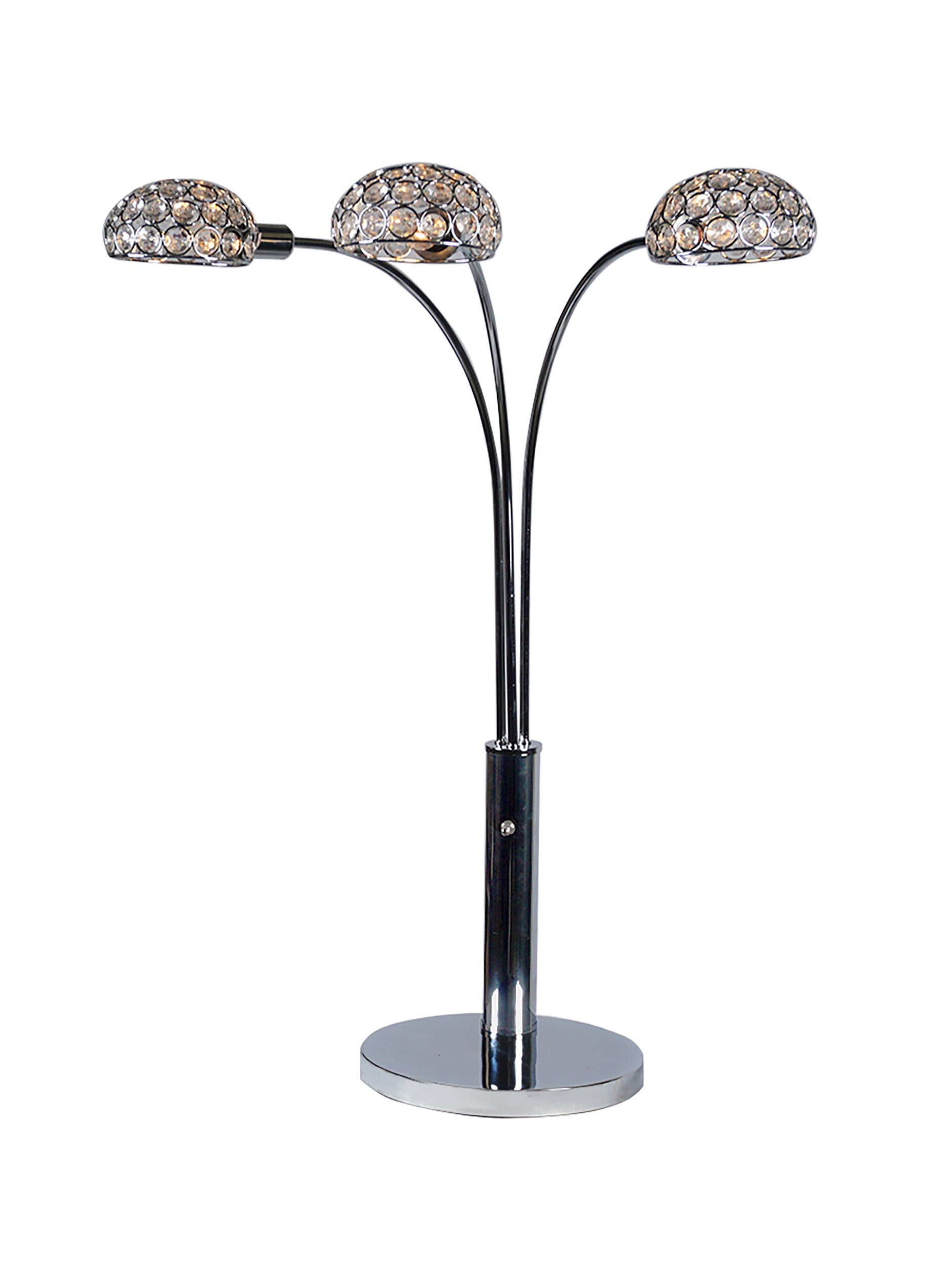 1pc Modern Design Classic Luxury Sleek Multi-head Table Lamp Half Moon Radiant Crystal-encrusted Sleek Metallic Stems Living Room