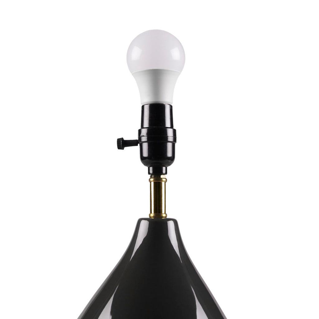 2-Tone Ceramic Table Lamp Set of 2 Black/Gold See below