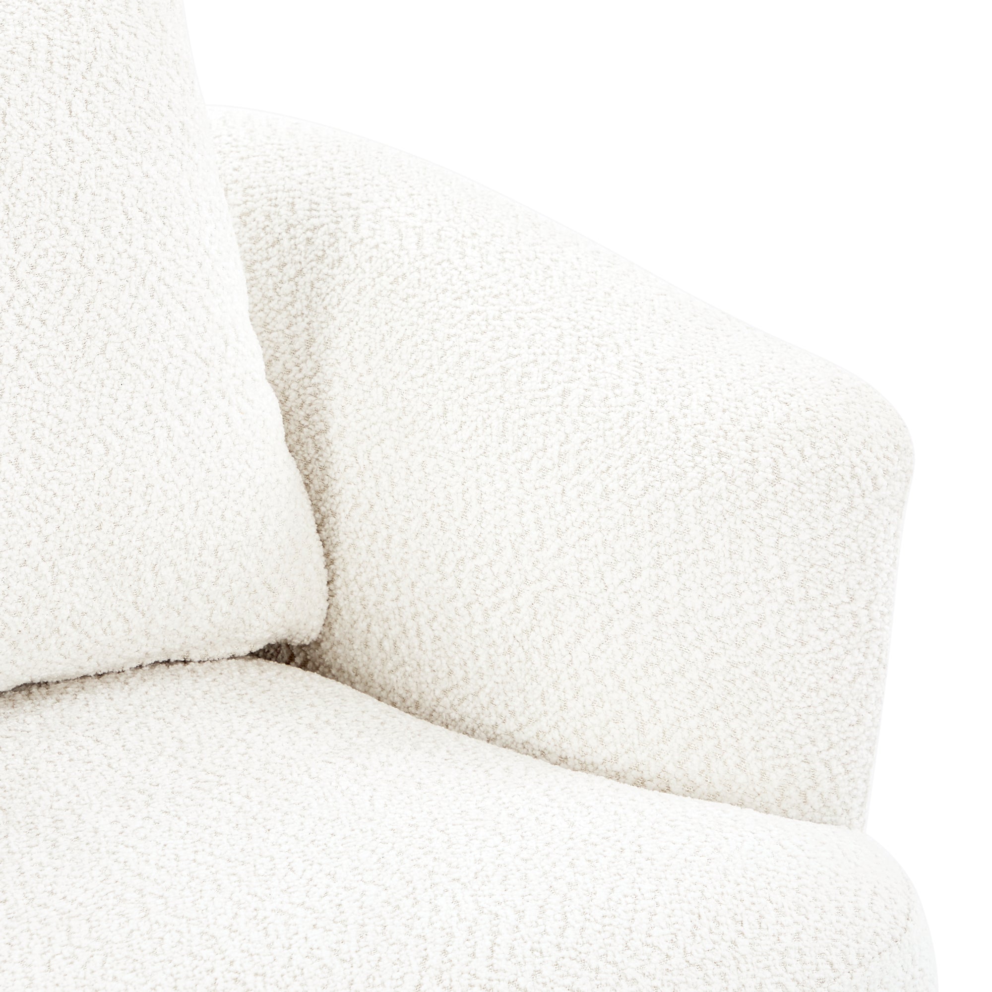 360° Swivel Barrel Sofa Chair with Throw Pillow, Chenille Upholstered Accent Chair, Beige, 38.2'
