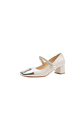 Square Toe Block Heels Pumps