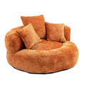 Lazy Sofa Durable Comfort Lounger High Back Bean Bag Chair for Adults and Kids, Indoor & Outdoor, Orange Chenille