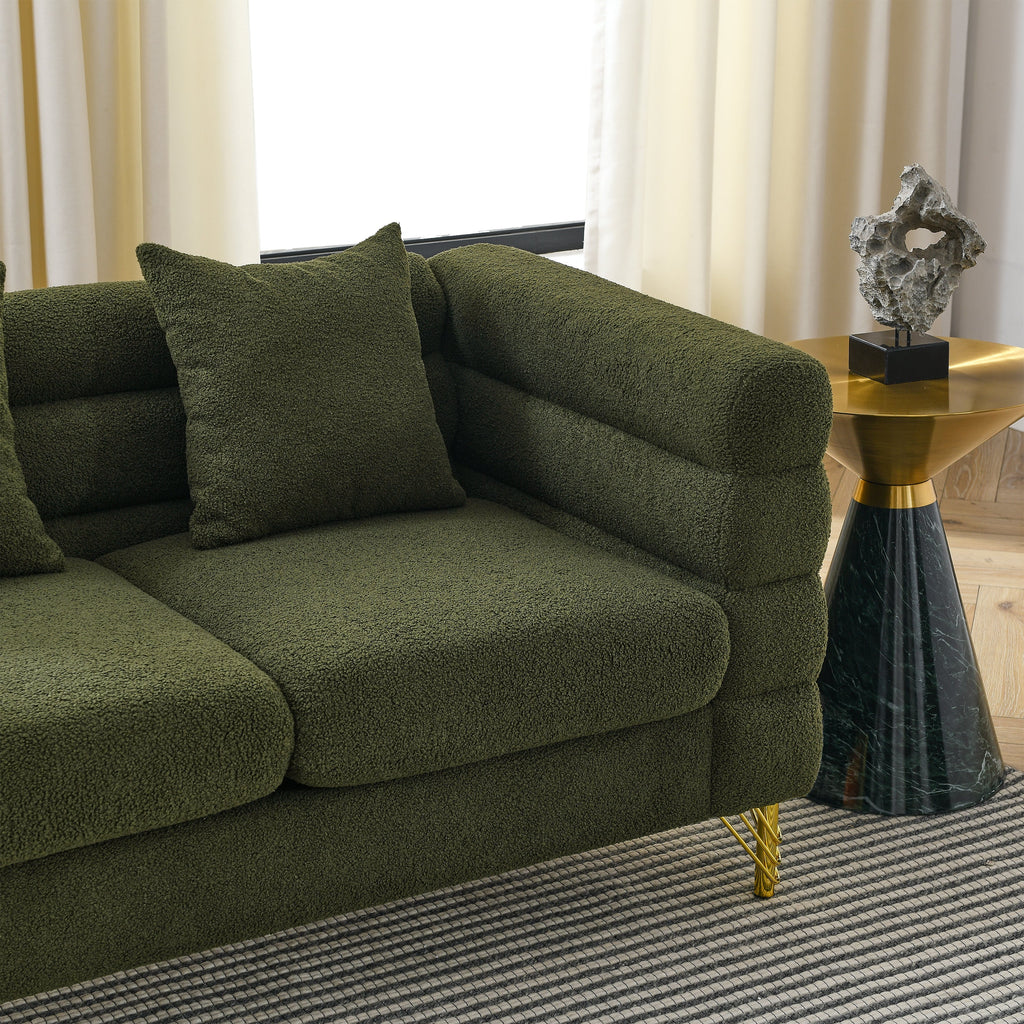 81.5-Inch Oversized Corner Sofa, L-Shaped Sectional Couch,   5-Seater Corner Sofas with 3 Cushions for Living Room, Bedroom, Apartment, Office