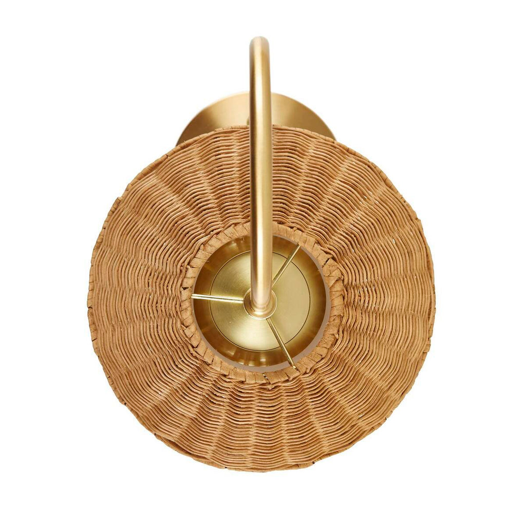Rattan Weave Shade Table Lamp Gold/Natural See below
