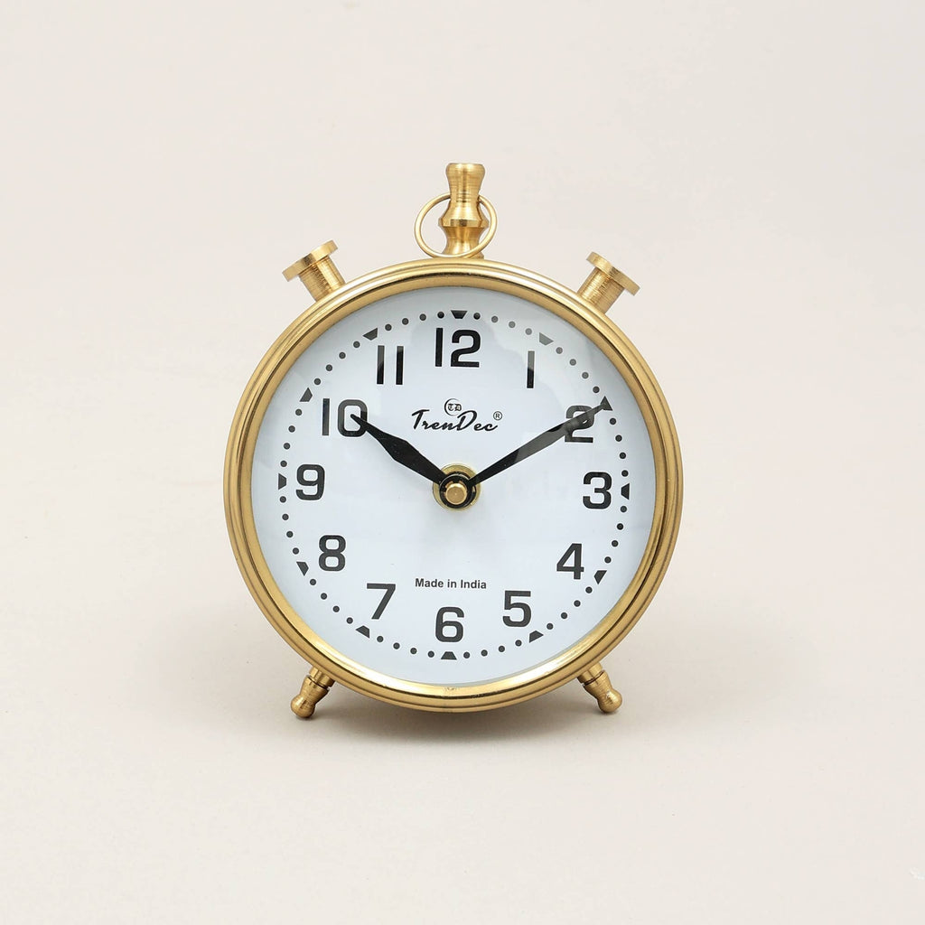 Decorative Desk Clock in Silver Color -Aluminium Table Clock