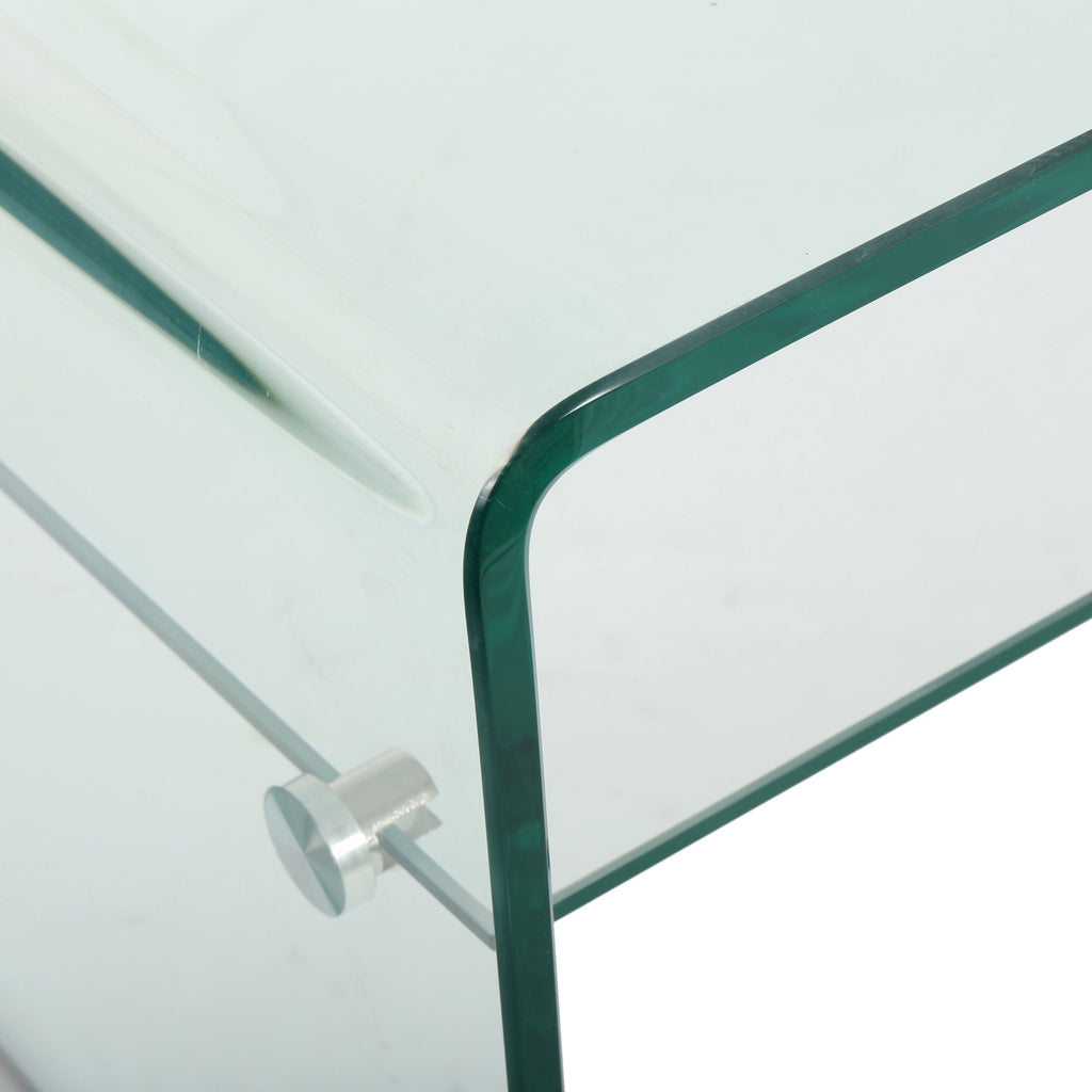 COFFEE TABLE 12MM TEMPERED BENT GLASS ,8MM SHELF GLASS