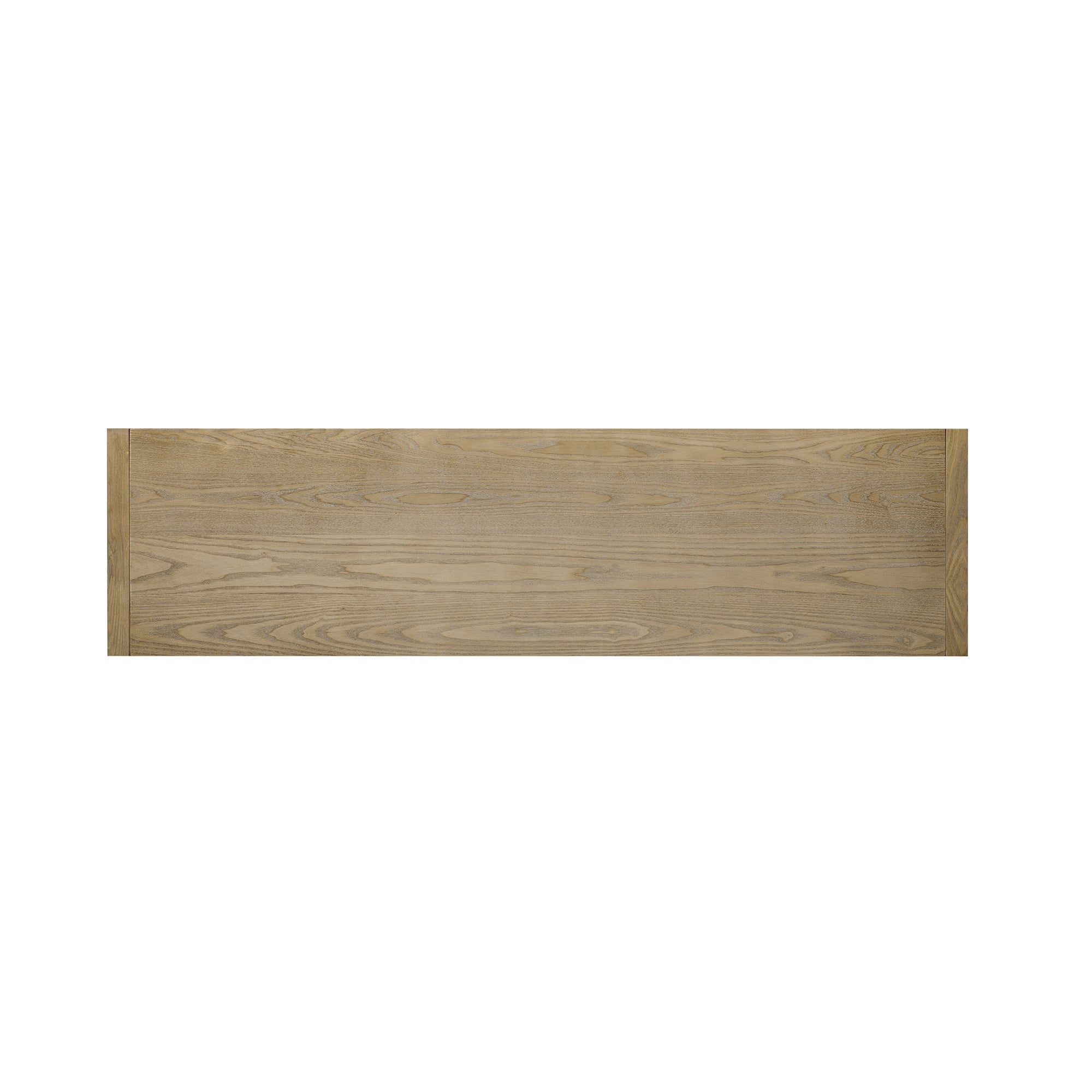 U_Style 60' 3-Door Sideboard with 3 Drawers - Modern Solid Ash Veneer MDF Sideboard, Semi-Open Shelf & Center Semi-Circular Cutout in Back Panel, Large Storage Cabinet for Living Room, Hallway, Dining