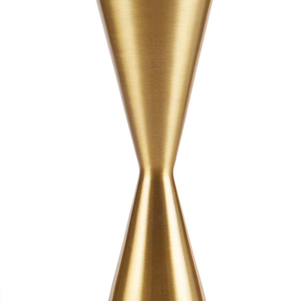 Gold Hourglass Metal Table Lamp Gold See below