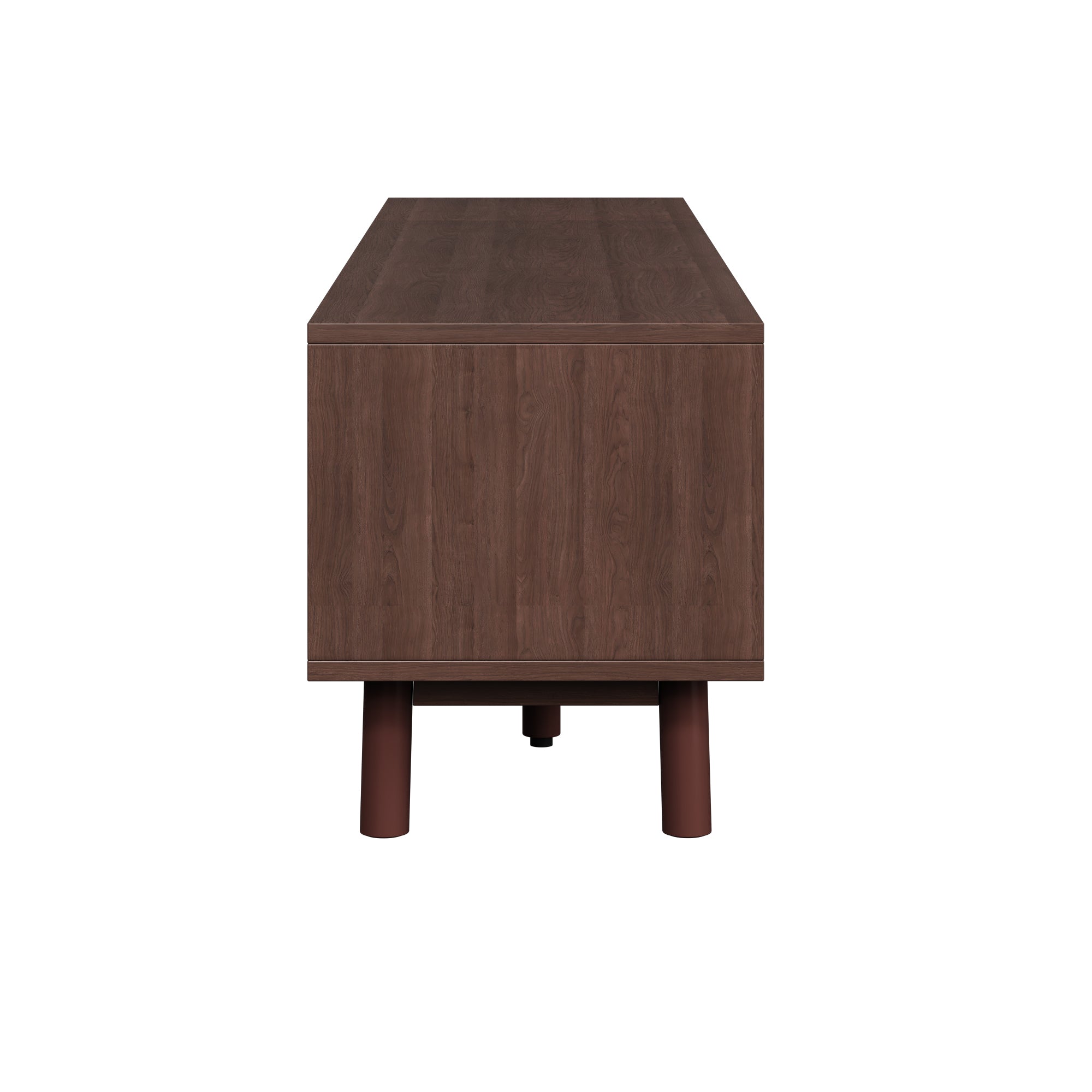 Wood Fashionable TV Stand for 75' TVs, TV Cabinet with Soft-Closing Door and Drop-Down Door Cabinet, Modern TV Consoles for Living Room, Bedroom