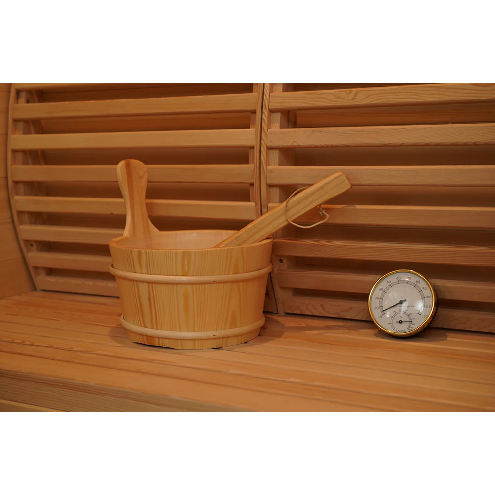 SAUNA EVOLUTION®  6 Person Indoor Double bench Steam Sauna Glass 18
