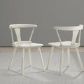 2-Piece Rustic Dining Side Chair Set, Solid Wood Frame, Farmhouse Modern Design, Easy Assembly