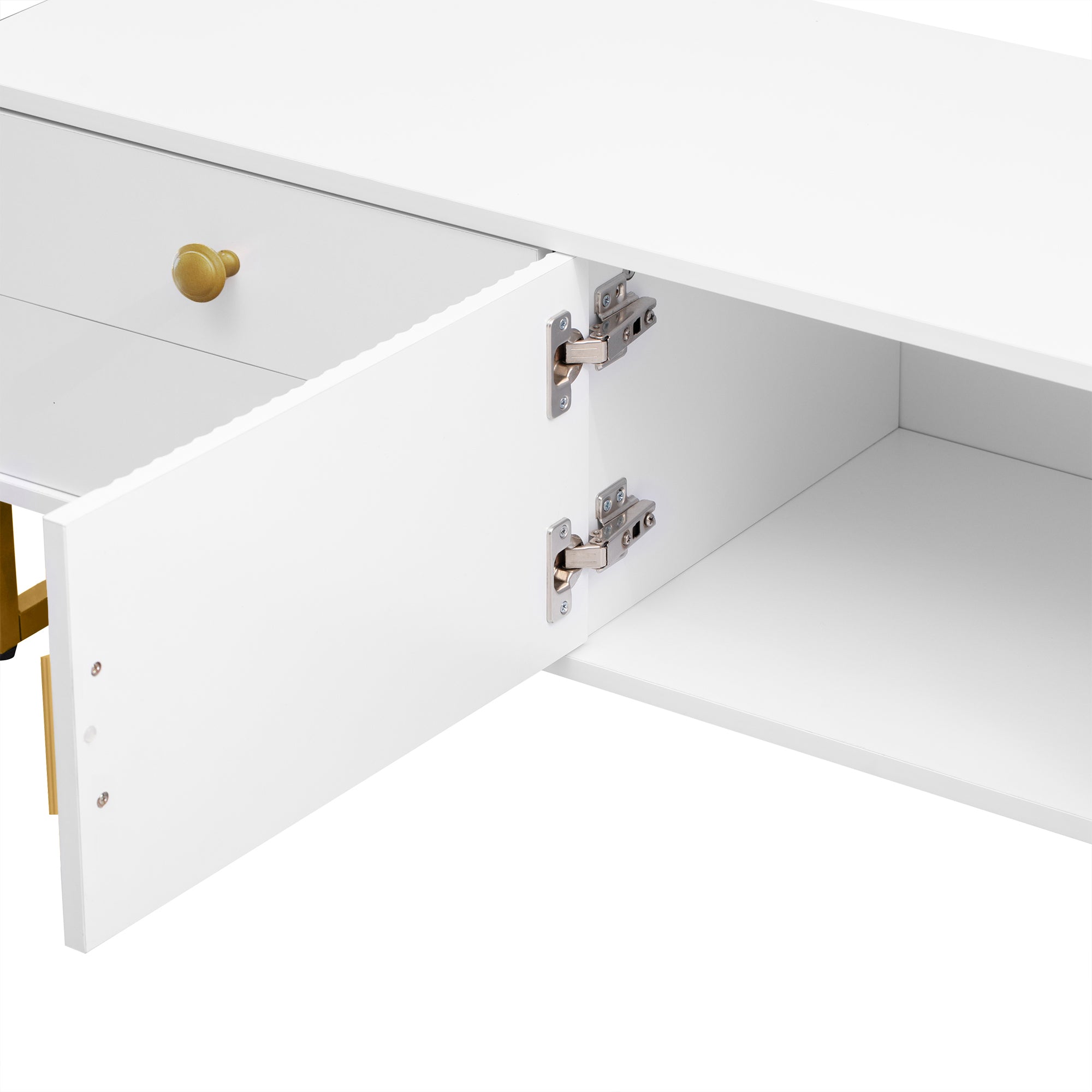 U-Can TV Stand for 65+ Inch TV, Entertainment Center TV Media Console Table, Modern TV Stand with Storage, TV Console Cabinet Furniture for Living Room(OLD SKU: WF530740AAK)