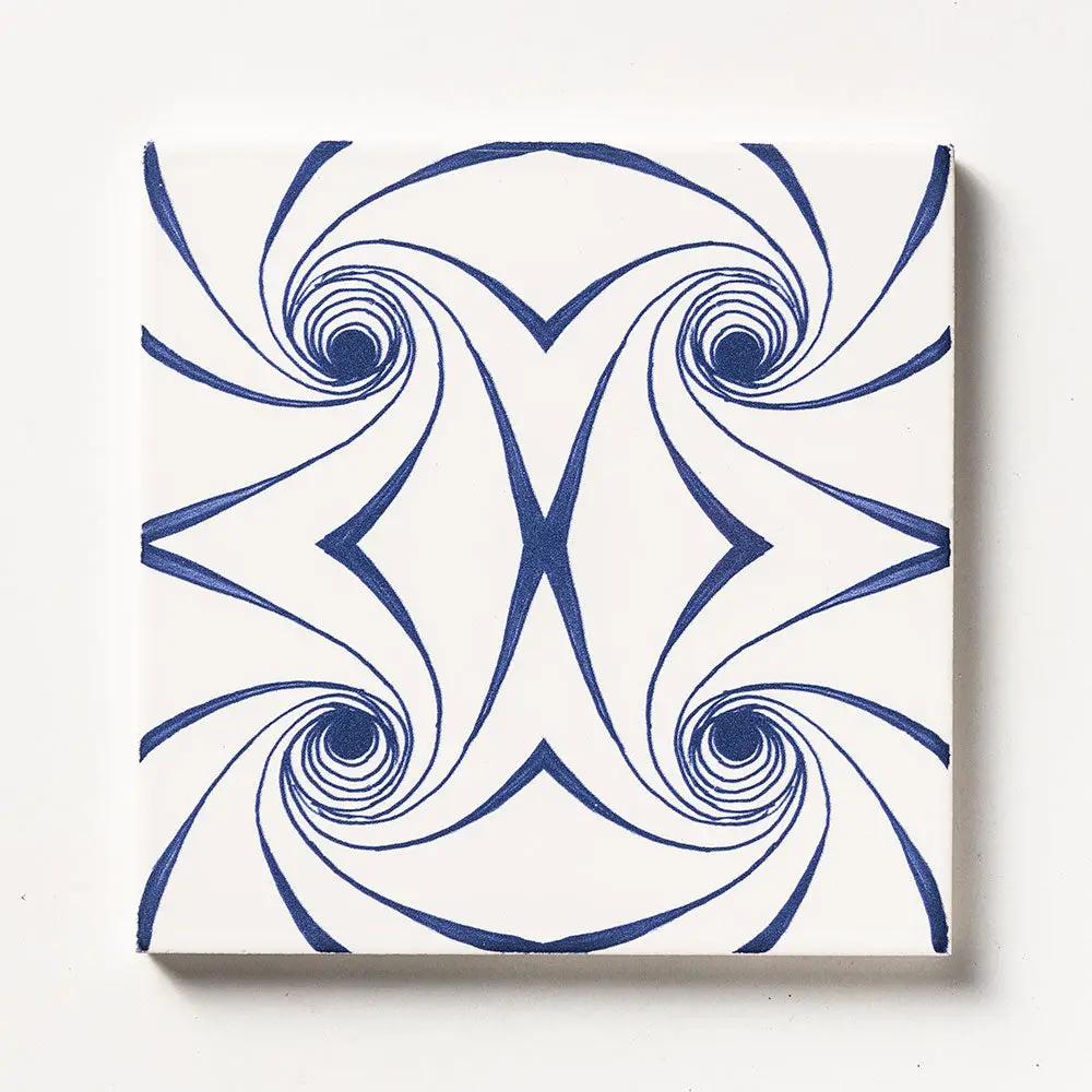 Blue Glossy Ceramic Tiles 6x6