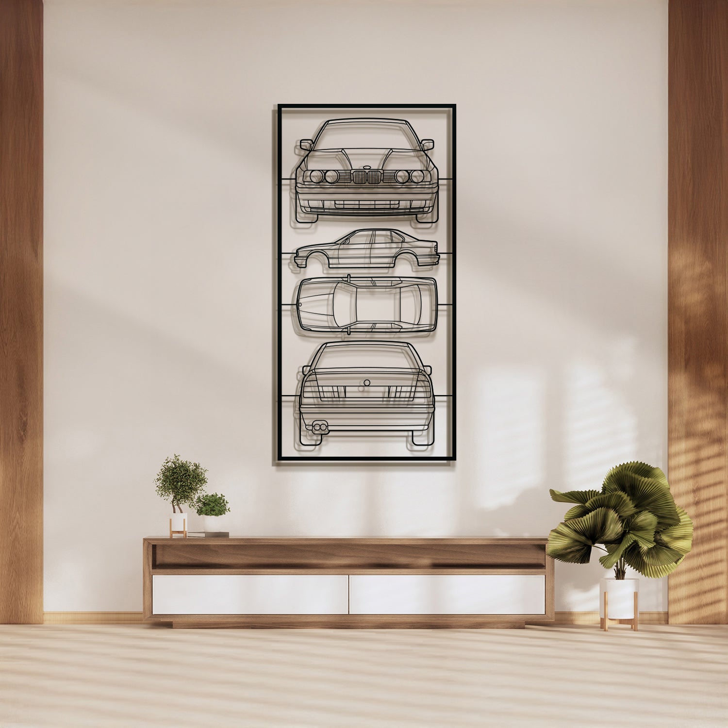E34 Quad Profile Metal Frame Silhouette - MT1432