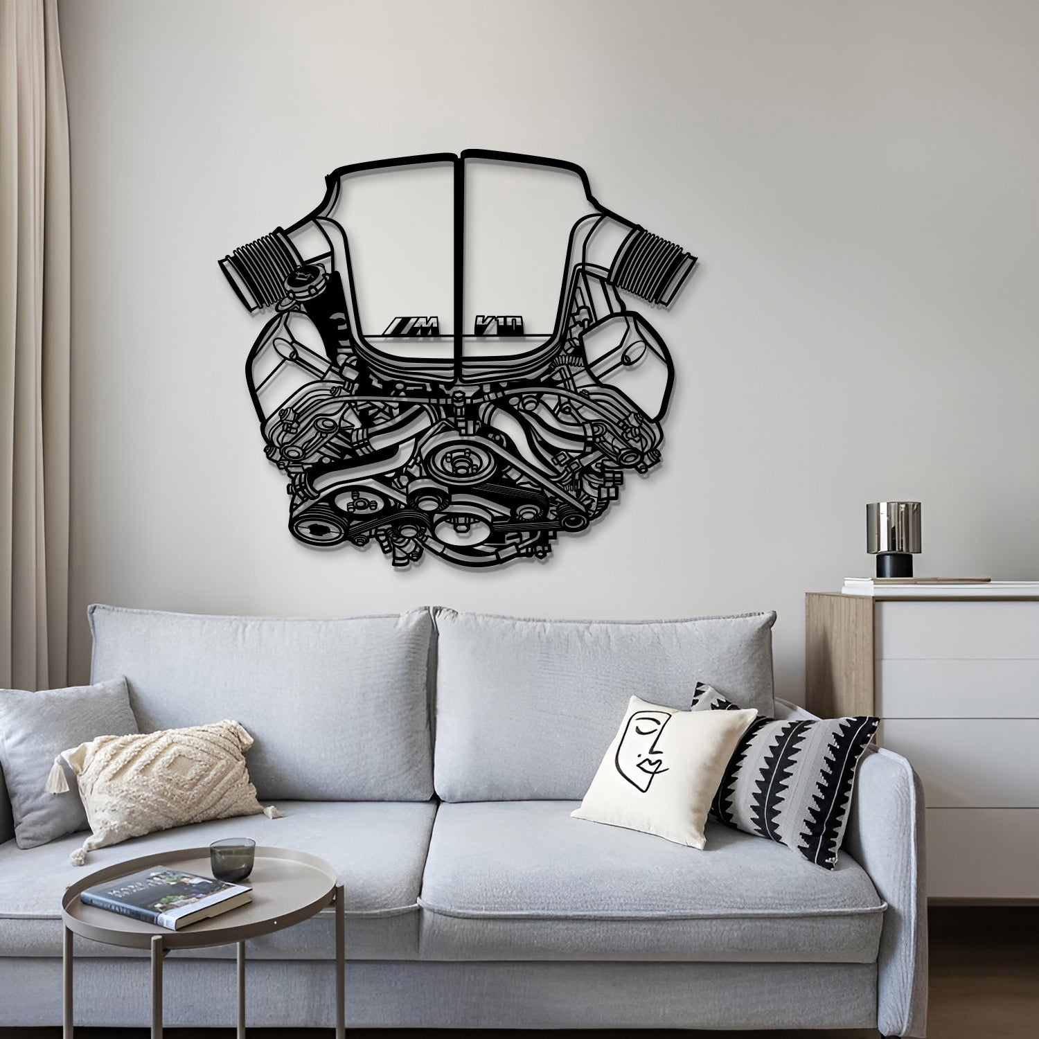 S85 V10 Metal Engine Block Wall Art  - MTEB-0003