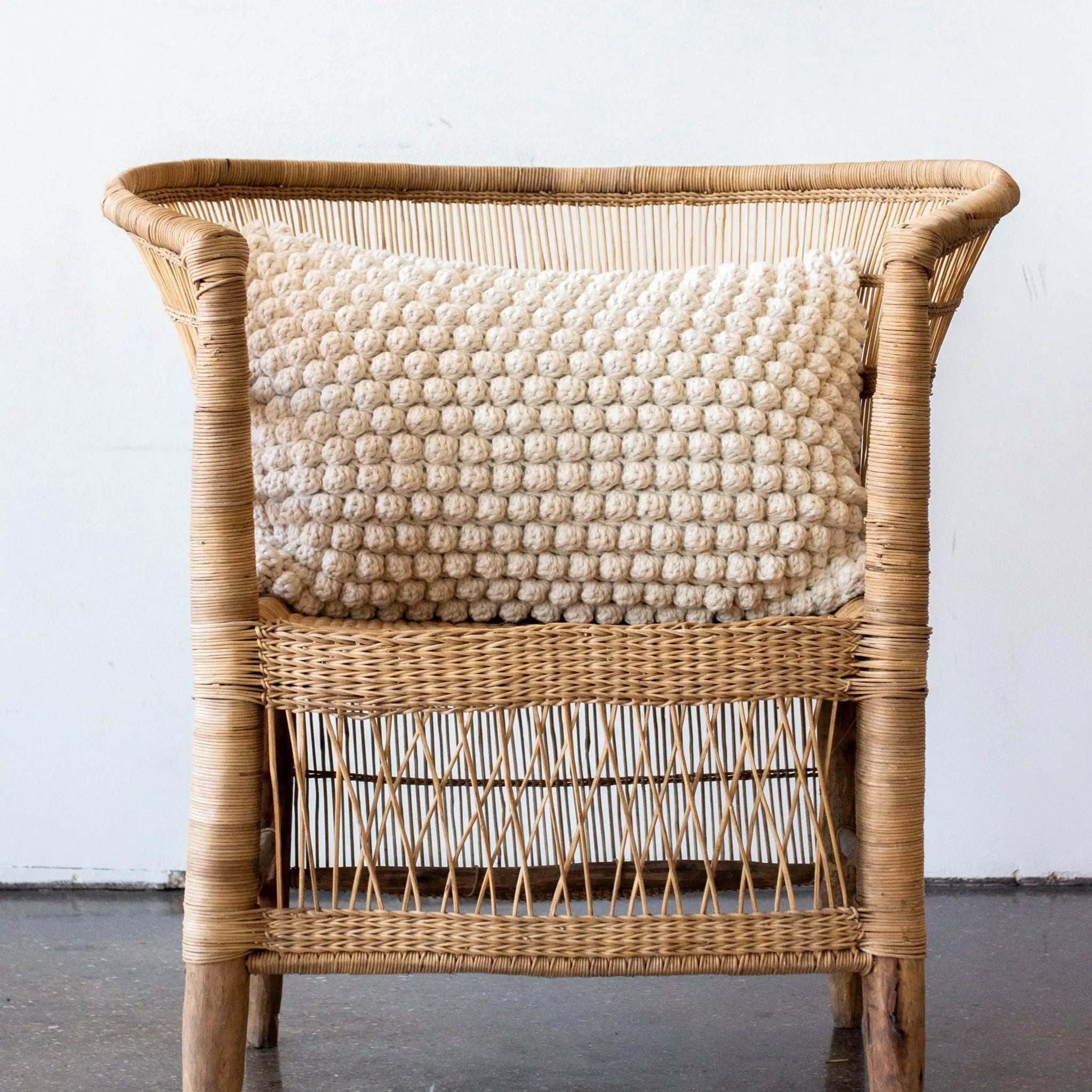 Cotton Bobbles Textured Throw Pillow