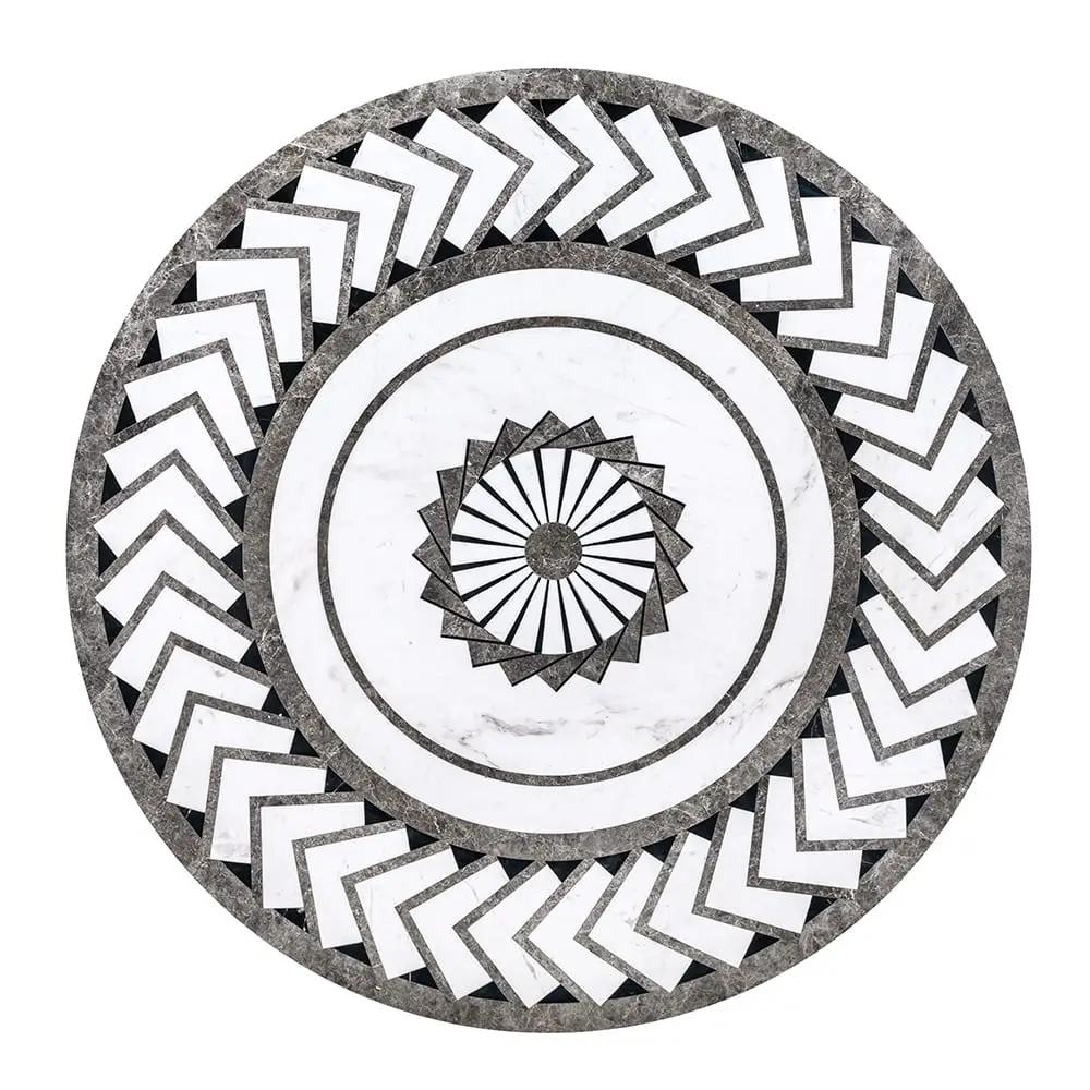 Boreas Multi Finish Round Marble Medallions 48x48