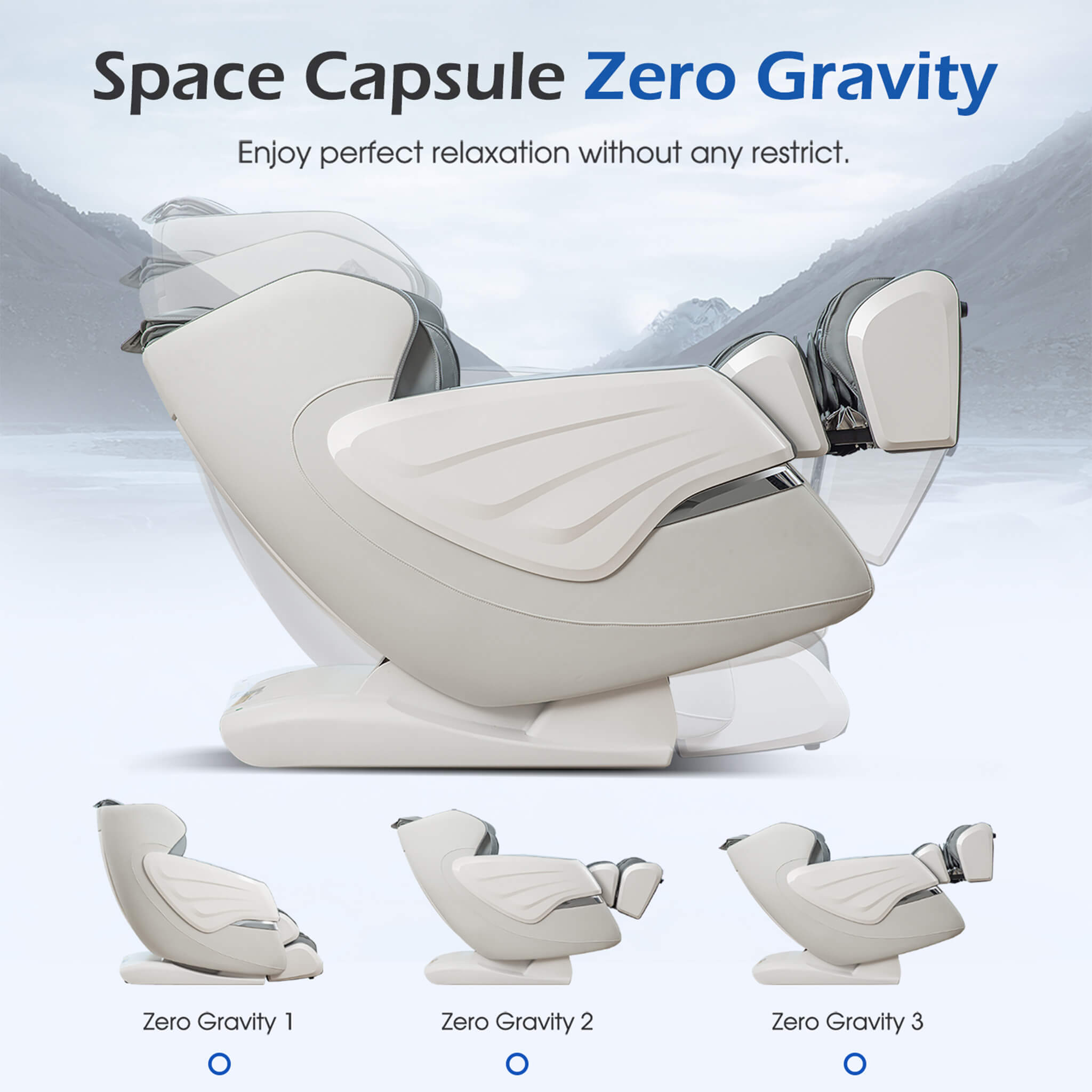 Bosscare Premium Full Body Zero Gravity Massage Chair With Ai Voice And App Control, Gray (SAK35970)