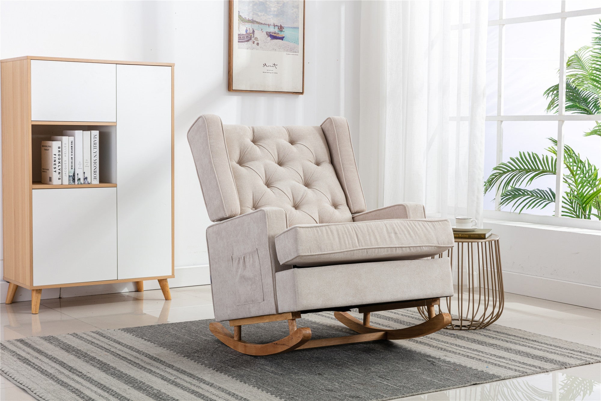 COOLMORE  living  room Comfortable  rocking chair  accent chair