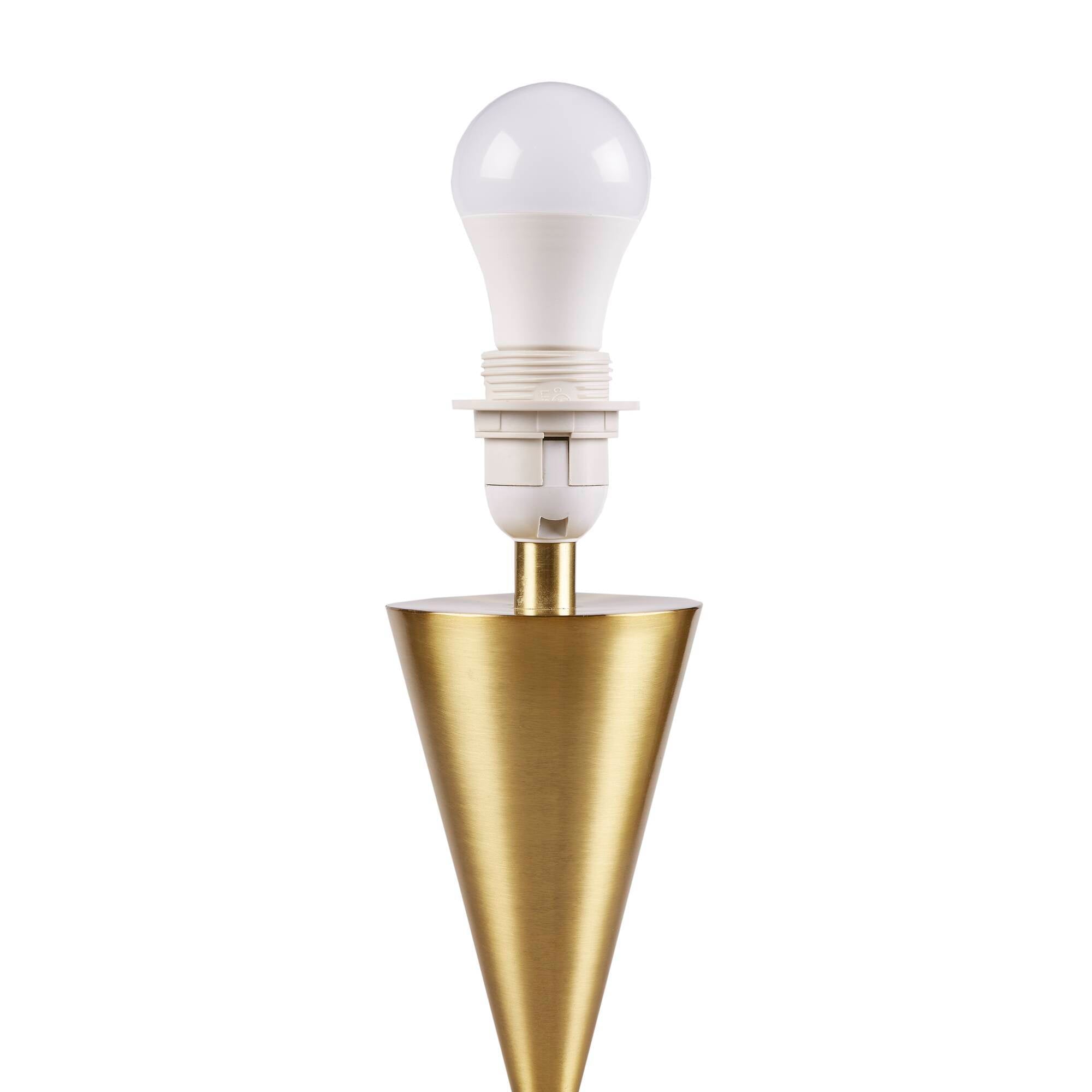 Gold Hourglass Metal Table Lamp Gold See below