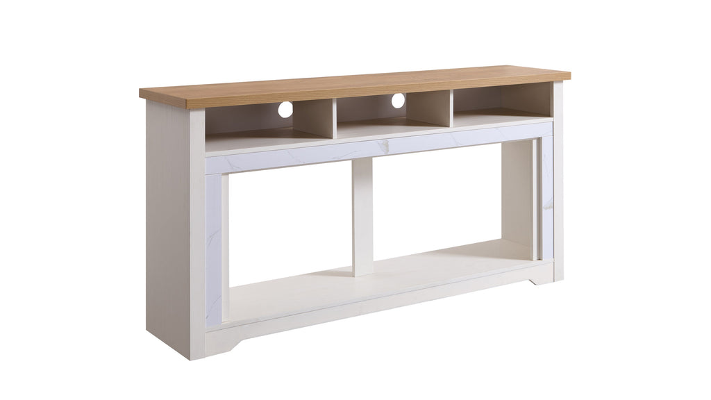 70 inch Fireplace TV Stand for TVs up to 70',with 60'smart Electric Fireplace,white