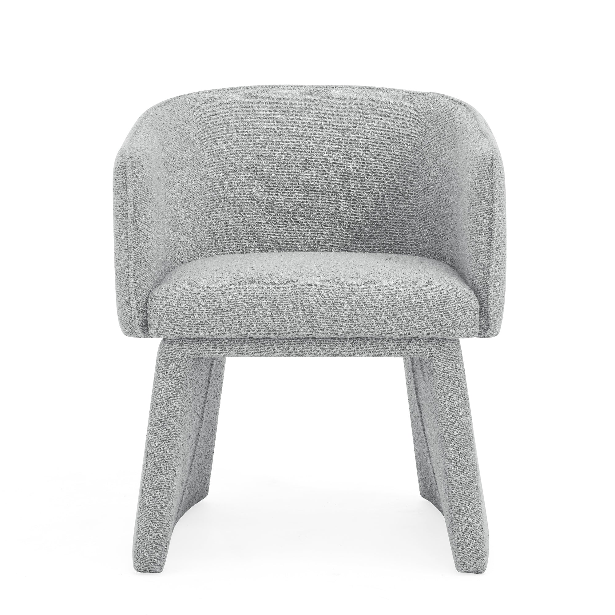 Modern style simple and elegant chair, grey leisure chair, suitable for dining/bedroom/living room/reception desk (assembly required)-Grey