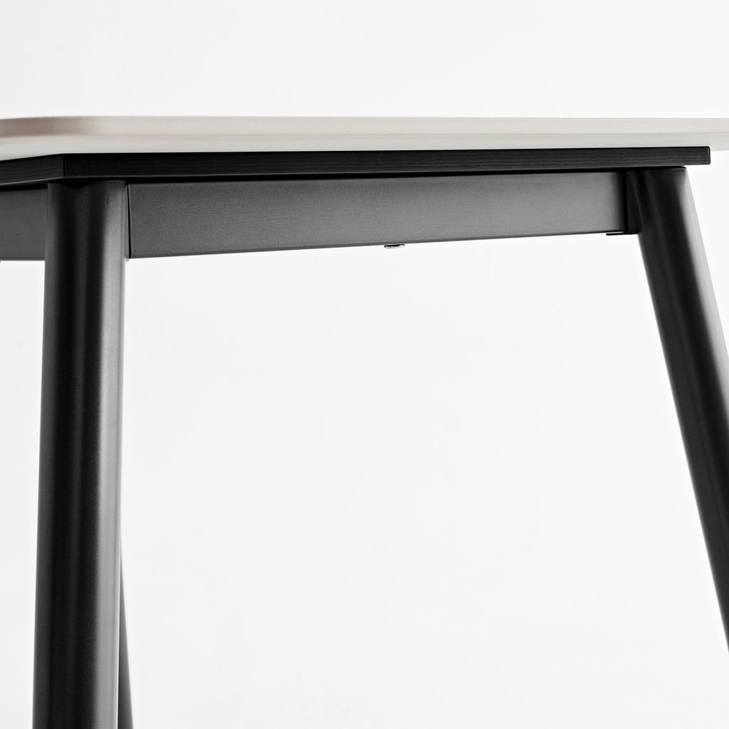 Large Rectangular Table with Strong Metal Base Modern Stone Dining Table For Kitchen 1.6m