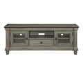 1pc TV Stand with Drawer Storage Cabinets Wooden Living Room Furniture, Coffee and Antique Gray Finish TV Console Table
