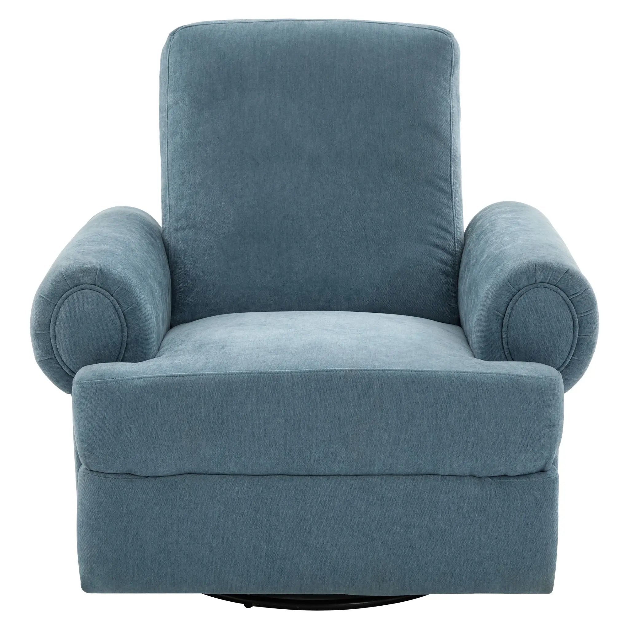 Manual Swivel Recliner Rocker Chair With Adjustable Backrest