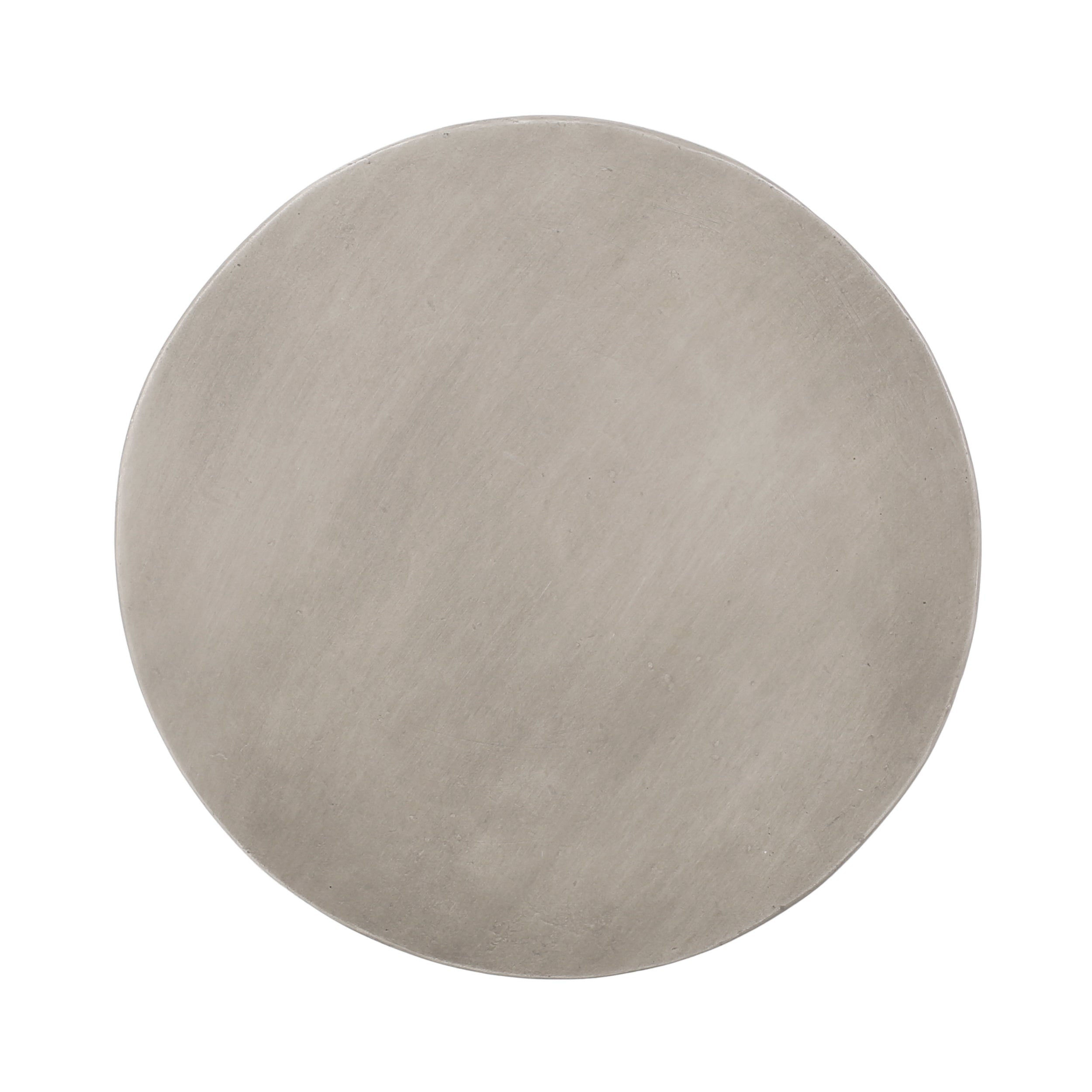 Modern End Table with Pedestal Base in Natural Magnesium Oxide, 17.25' x 17.25' x 26.50'