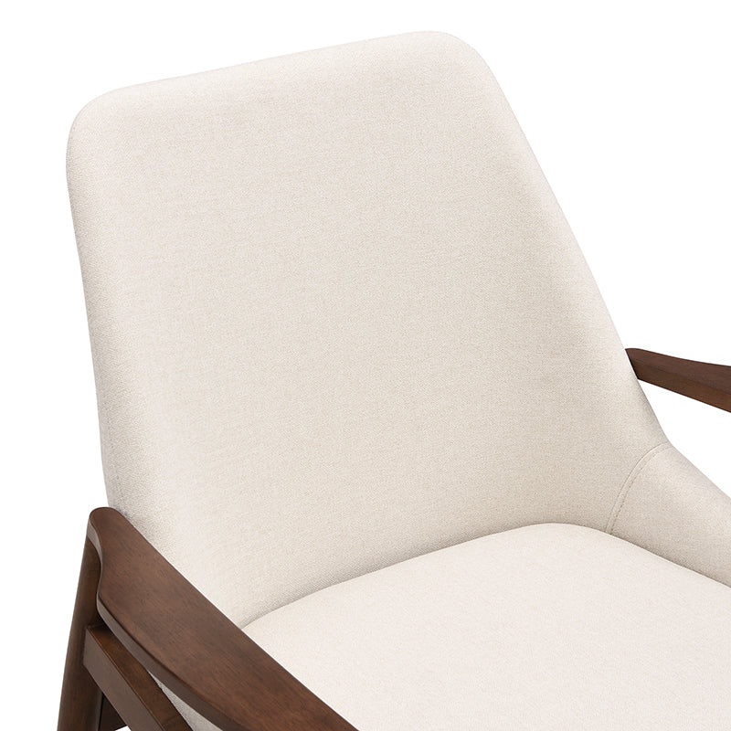 U-Can Accent Chair, Mid-Century Modern Armchair with with Solid Wood Frame, Reading Leisure Chair with High Back for Living Room