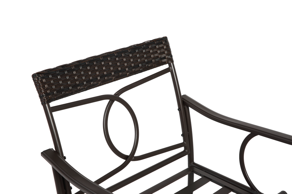 3 Pieces Patio Set Outdoor Wicker Furniture Sets Modern Rattan Chair Conversation Sets with Coffee Table