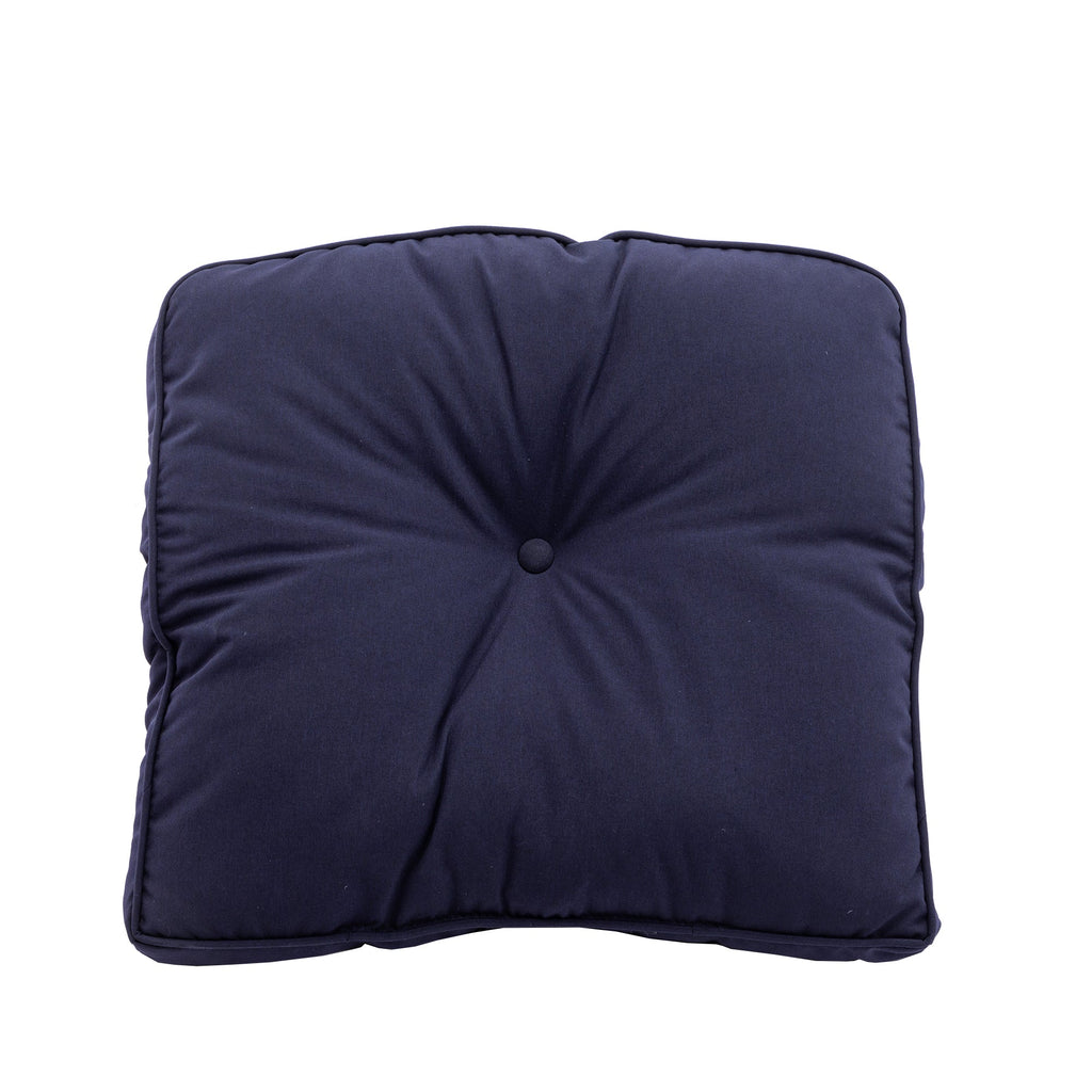 3 Pieces Outdoor Swivel Rocker Patio Chairs, 360 Degree Rocking Patio Conversation Set with Thickened Cushions and Glass Coffee Table for Backyard, Navy blue